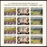 Guinea Ecuatorial 330/32 2004 Minihojita Ciclismo Ciclyng Van Gogh Wright MNH - Autres & Non Classés