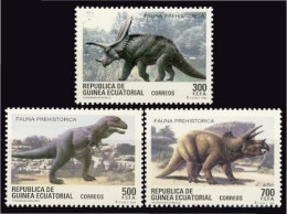 Guinea Ecuatorial 182/84 1994 Fauna Prehistórica MNH - Autres & Non Classés