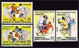 Guinea Ecuatorial 81/84 1986 Fútbol Mundial México 1986 MNH - Andere & Zonder Classificatie