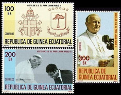 Guinea Ecuatorial 32/34 1982 Viaje Del Papa MNH - Sonstige & Ohne Zuordnung