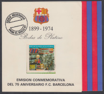 Guinea Ecuatorial Equatorial Guine 1974 Emisión Oficial 75º Aniversario F.C. B - Otros & Sin Clasificación