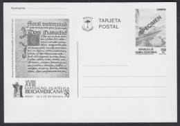 Guinea Ecuatorial Entero Postal 4 Specimen 1998 Expo. Iberoamericana - Otros & Sin Clasificación