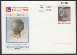 Guinea Ecuatorial Entero Postal 8  Nº 0000 2000  Expo Filatelia Globo Air Ball - Autres & Non Classés