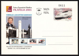 Guinea Ecuatorial Entero Postal 9 2001 Expo Filatelia  Antonio Samaranch - Otros & Sin Clasificación