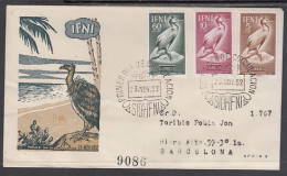 Ifni 83/85 1952 Día Del Sello Fauna Ave Bird SPD Sobre Primer Día - Ifni