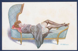 CPA FABIANO Erotisme Femme Woman Art Nouveau éros Risque Non Circulé - Fabiano