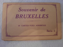 Souvenir De BRUXELLES Brussel Brüssel Série 1 Pishout - 9 Cartes Place De Brouckére Tram Tramway Straßenbahn Etc. - Sets And Collections