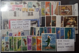 1965 S.marino 5 Serie Compl.+2exp+8pacchi+1966 ANN.COMPLETA, 26 Val Nuovi-MNH ** - Unused Stamps