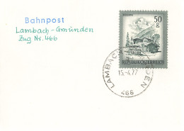 Bahnpost (R.P.O./T.P.O) Lambach-Gmunden [Ausschnitt] (AD3089) - Covers & Documents