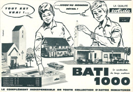 Solido. Maison Bati 1000. Ech 1/43 Adapté Aux Voitures Miniatures. Illustration Norbert Fersen. 1964. - Pubblicitari