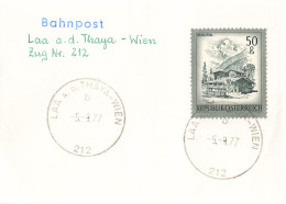 Bahnpost (R.P.O./T.P.O) Laa A.d. Thaya-Wien [Ausschnitt] (AD3090) - Lettres & Documents