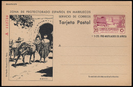 Marruecos Morocco Entero Postal 57 1944-1956 Murallas De Tetuán - Marruecos Español