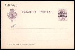 Marruecos Morocco Entero Postal 15 1924 Alfonso XIII Muestra - Maroc Espagnol