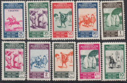 Marruecos Morocco 384/93 1954 Pro Tuberculosos TB MH Sombras - Marruecos Español