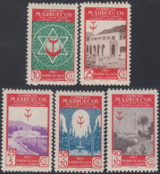 Marruecos Morocco 270/74 1946 Pro Tuberculosos MNH - Marocco Spagnolo