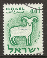 Israël Israel 1961 N° 186 Iso O Courant, Signe Du Zodiaque, Bélier, Mouton, Astrologie, Système Solaire, Constellations - Usados (sin Tab)