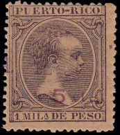 Puerto Rico Impuesto De Guerra 1898 10 Alfonso XII MH - Puerto Rico