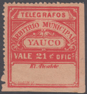 Puerto Rico Telégrafos Municipales YAUCO Nº 58 1888 MH - Porto Rico