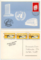 United Nations 1981 / Germany 2003 Postcard W/ UN-Geneva Scott  & Germany 1c., 5c. & 39c. ATM / Frama Stamps - Cartas & Documentos