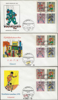 Allemagne 1970 Y&T 501 à 504 Sur 3 FDC Différents. Marionnettes - Marionetas