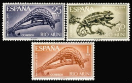 Rio Muni 45/47 1964 Reptiles  Fauna Reptiles MNH - Rio Muni