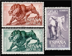 Rio Muni 18/20 1960 Fauna MNH - Rio Muni