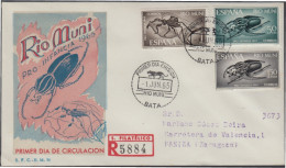 Delcampe - RIO MUNI 63/65  1965  Insectos Insects SPD Sobres Primer Día - Rio Muni