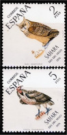Sahara 317/18 1974 Día Del Sello Fauna Buho - Buitre MNH - Spanische Sahara