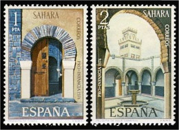 Sahara 314/15 1974 Pro Infancia Mezquitas Mosque MNH - Spanische Sahara