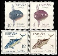 Sahara 252/55 1966 Día Del Sello Fauna (peces) Fish MNH - Sahara Spagnolo