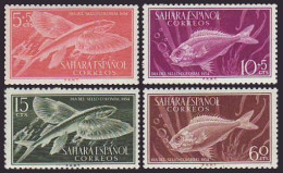 Sahara 116/19 1954 Día Del Sello Fauna (peces)  Fish MNH - Sahara Espagnol