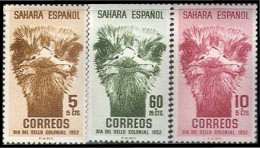 Sahara 98/100 1952 Día Del Sello Avestruz MNH - Sahara Spagnolo