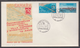 SAHARA 260/61 1967  Instalaciones Portuarias SPD Sobre Primer Día - Sahara Spagnolo
