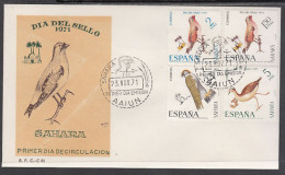 SAHARA 293/96  1971  Día Del Sello Fauna (aves) Bird SPD Sobre Primer Día - Sahara Espagnol