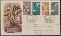 SAHARA 126/29  1956  Pro Infancia Flora SPD Sobre Primer Día - Spanische Sahara