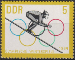 1963 DDR, ** Mi:DD 1000 Yt:DD 703, Olympische Winterspiele 1964 - Innsbruck - Winter 1964: Innsbruck