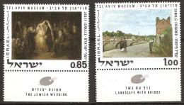 Israël Israel 1970 N° 426 / 7 Inc ** Tableaux, Tel-Aviv Mariage Juif Joseph Israëls Pont Camille Pissaro Impressionnisme - Neufs (avec Tabs)