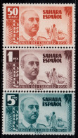 Sahara 88/90 1951 Franco MNH - Sahara Spagnolo