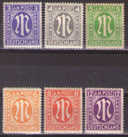 Germany 1945-46 Alliierte Besetzung Englischer Druck Mi 10-15 - MH* - Nuovi