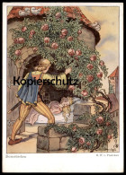 ALTE POSTKARTE MÄRCHEN DORNRÖSCHEN HANS WOLFF VON PONICKAU Rose Sleeping Beauty Fairy Tale Ansichtskarte AK Cpa Postcard - Märchen, Sagen & Legenden