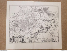 Carta Geografica O Mappa Meissen Germania Anno 1662 Di Joan Blaeu Ristampa - Cartes Géographiques