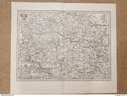 Carta Geografica O Mappa Bohemia Anno 1649 Di Joan Blaeu Ristampa - Cartes Géographiques