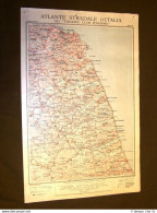 Carta Geografica O Mappa Ancona Ascoli Teramo Fermo Touring Club Italiano 1922 - Cartes Géographiques