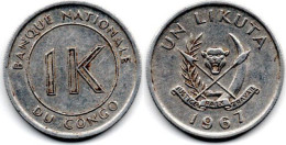 MA 31228 / Congo 1 Likuta 1967 TTB - Congo (Repubblica Democratica 1964-70)