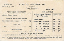 VINS DU ROUSSILLON - EUGÈNE AY. RIVESALTES  - Juillet 1905 - Cliché Eug. Ay. Eglise St Marc à Venise - Rivesaltes