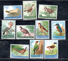 REPUBBLICA DI SAN MARINO 1960 BIRD FAUNA AVICOLA UCCELLI BIRDS OISEAUX SERIE COMPLETA COMPLETE SET MNH - Unused Stamps