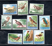 REPUBBLICA DI SAN MARINO 1960 BIRD FAUNA AVICOLA UCCELLI BIRDS OISEAUX SERIE COMPLETA COMPLETE SET MNH - Nuevos