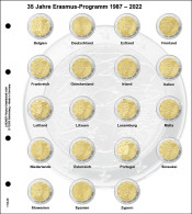 Lindner 1118-35 Hojas Monedas Conmemorativas 2 Euros 2022 Porgama Erasmus - Zubehör