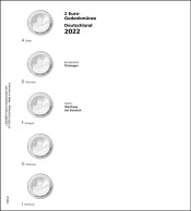 Lindner 1505-9 Hojas Individuales Para Monedas Conmemorativas De 2 Euros Serie - Zubehör