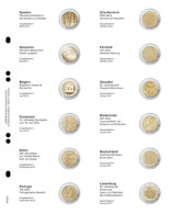 Lindner MU2E6 Hojas Individuales Pre-impresas Para Monedas De 2 Euros - Matériel